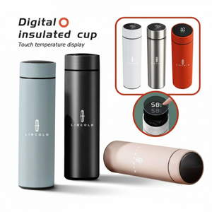 كوب ذكي مع عرض درجة الحرارة | زجاج حراري فولاذي للسيارة – إكسسوار lincoln